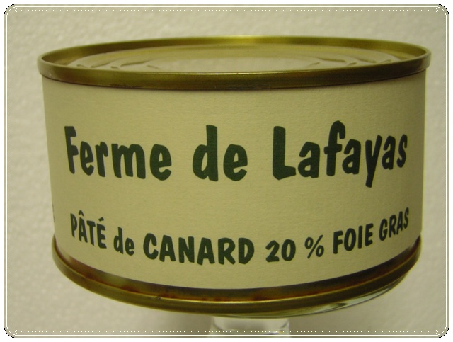 Paté de canard 20% foie gras 190 g